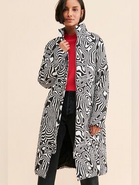 The Ragged Priest Simulation Marble Puffer Coat
